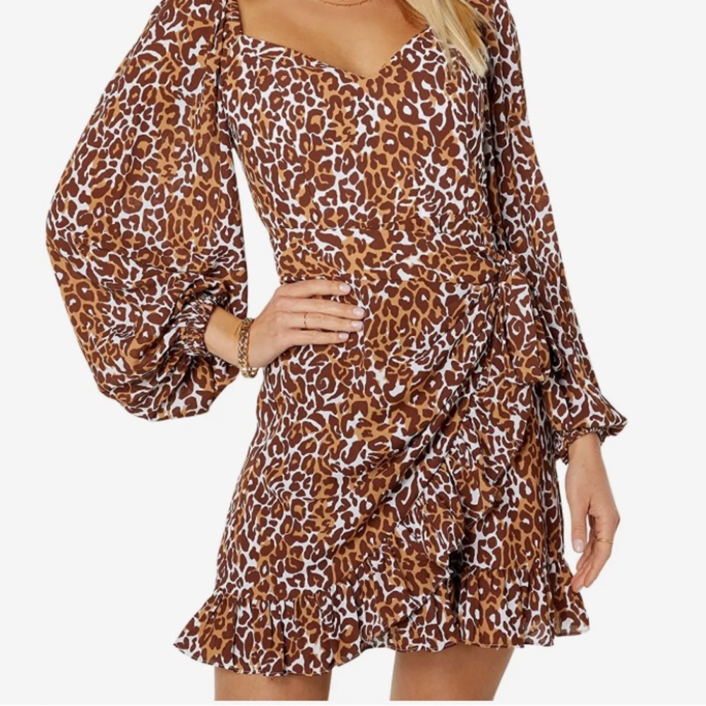 HP NWT Lilly Pulitzer Lila Long Sleeve Dress Leopard